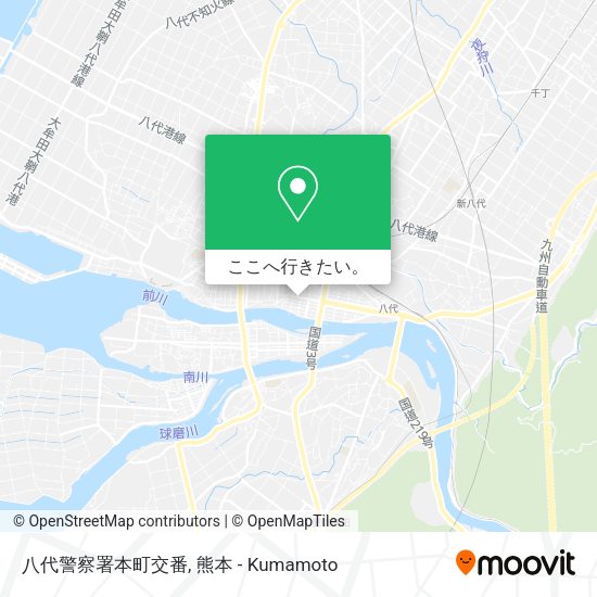 八代警察署本町交番地図