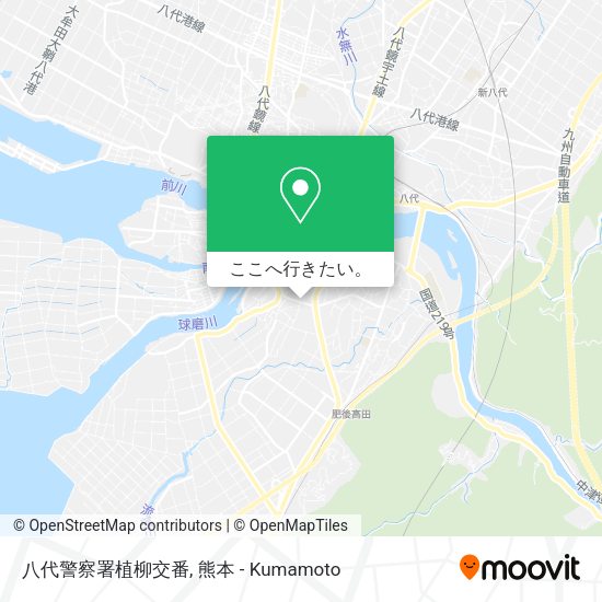 八代警察署植柳交番地図