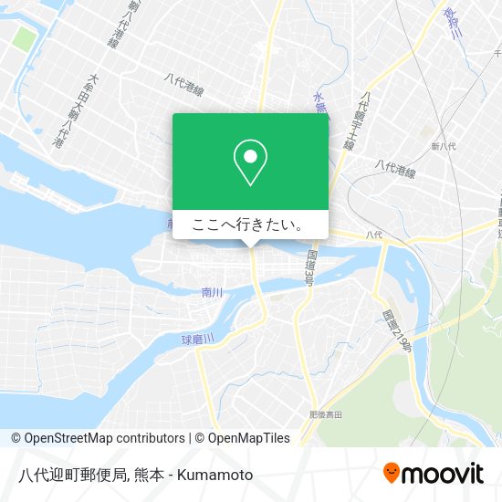 八代迎町郵便局地図