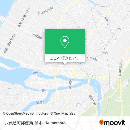 八代通町郵便局地図