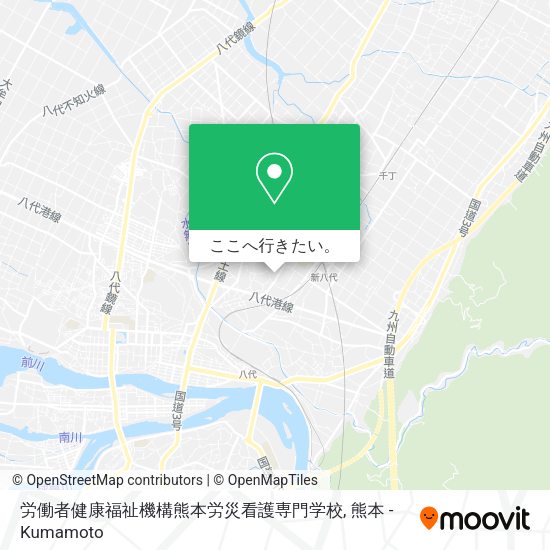 労働者健康福祉機構熊本労災看護専門学校地図