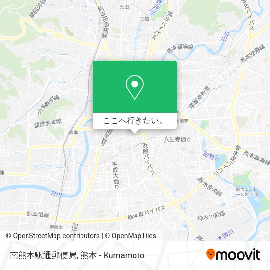 南熊本駅通郵便局地図