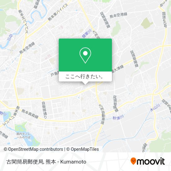 古閑簡易郵便局地図