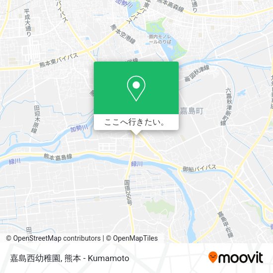 嘉島西幼稚園地図