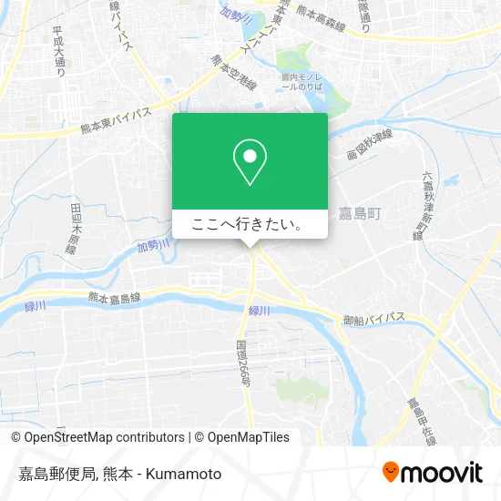 嘉島郵便局地図