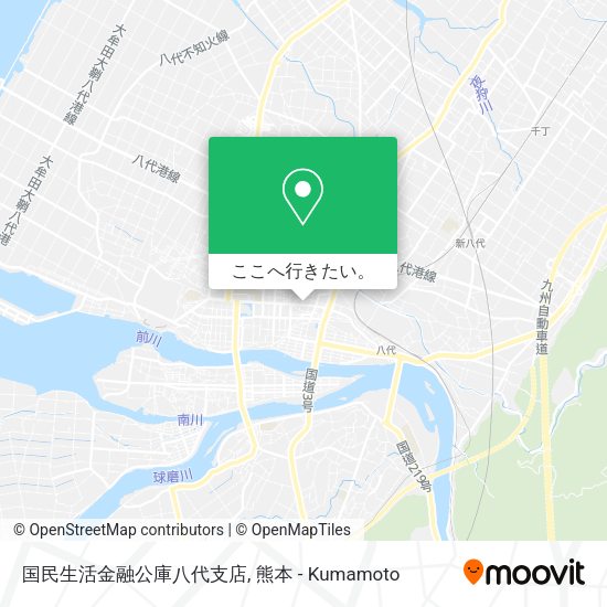 国民生活金融公庫八代支店地図