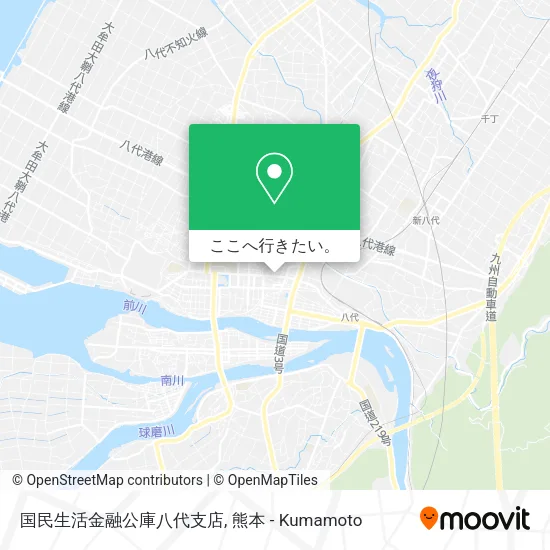 国民生活金融公庫八代支店地図