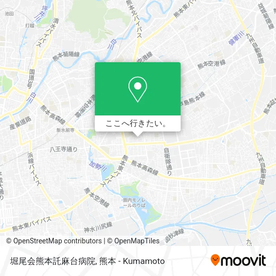 堀尾会熊本託麻台病院地図