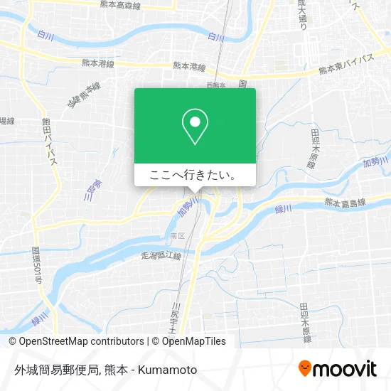 外城簡易郵便局地図