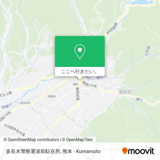 多良木警察署湯前駐在所地図