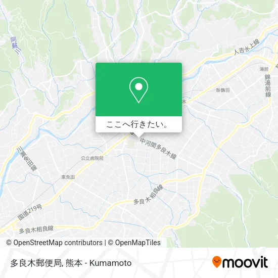多良木郵便局地図