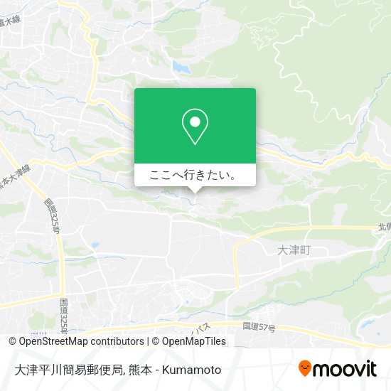 大津平川簡易郵便局地図