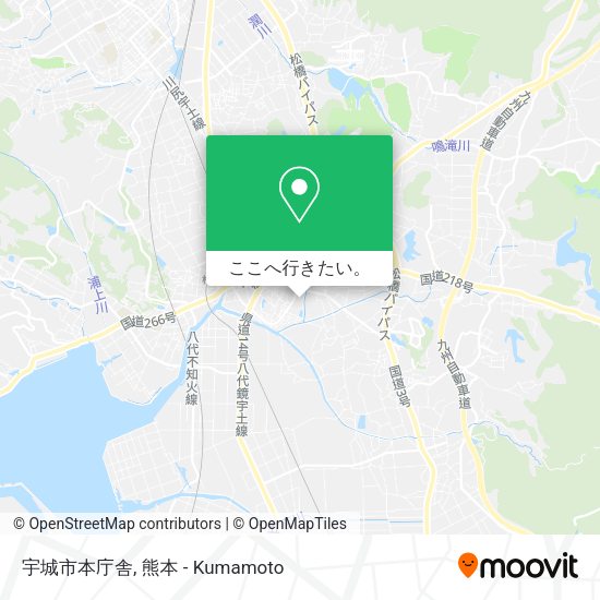 宇城市本庁舎地図