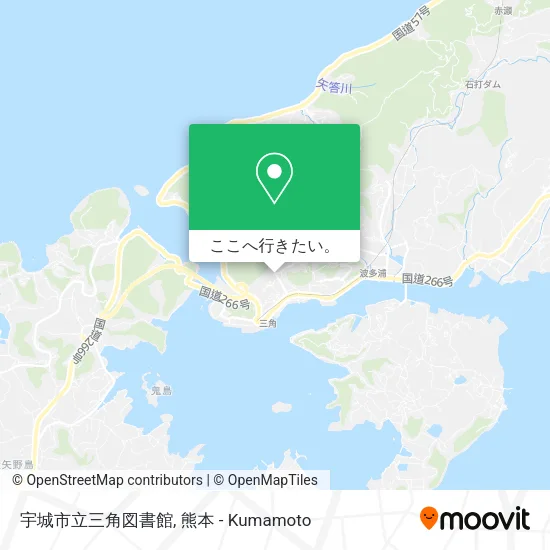 宇城市立三角図書館地図