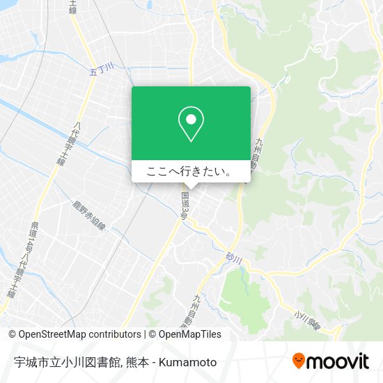 宇城市立小川図書館地図