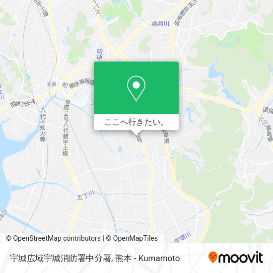 宇城広域宇城消防署中分署地図