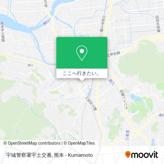 宇城警察署宇土交番地図