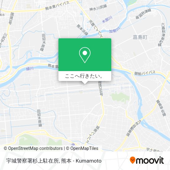 宇城警察署杉上駐在所地図