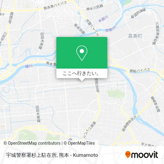 宇城警察署杉上駐在所地図