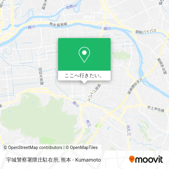 宇城警察署隈庄駐在所地図