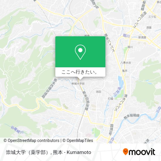 崇城大学（薬学部）地図
