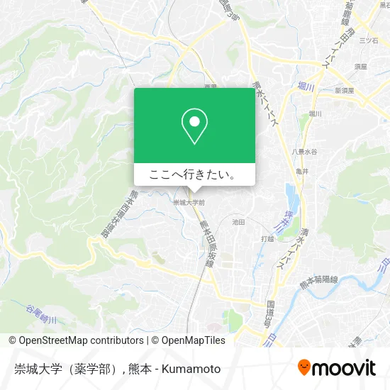 崇城大学（薬学部）地図