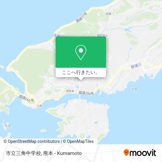 市立三角中学校地図
