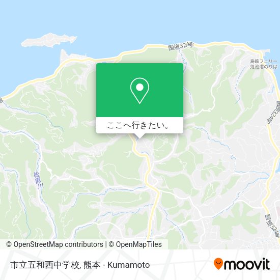 市立五和西中学校地図