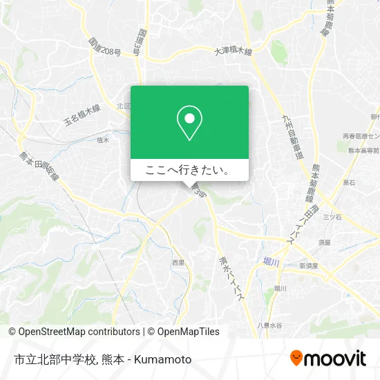 市立北部中学校地図