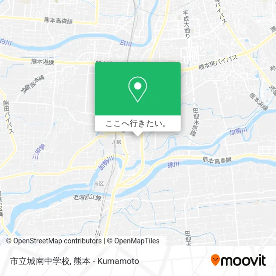 市立城南中学校地図