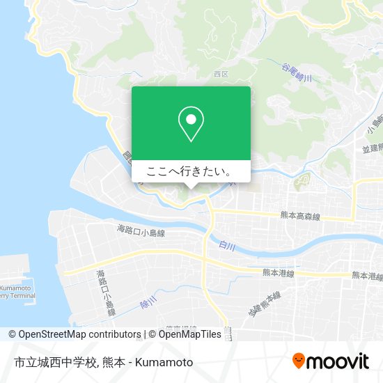 市立城西中学校地図