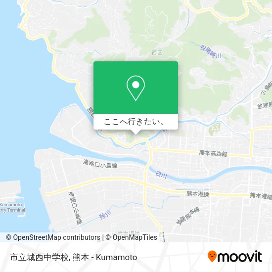 市立城西中学校地図