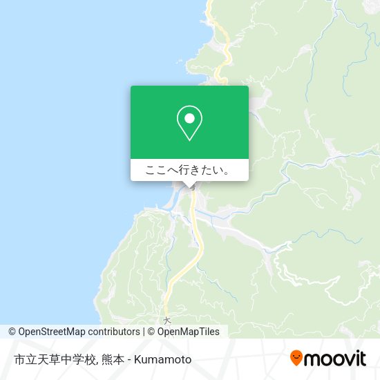 市立天草中学校地図