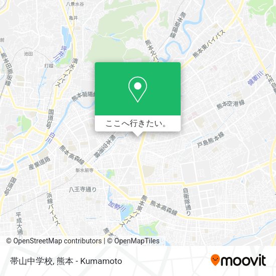 帯山中学校地図