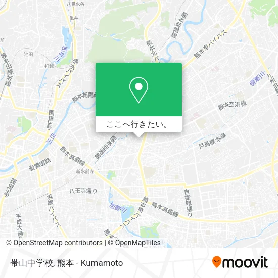 帯山中学校地図