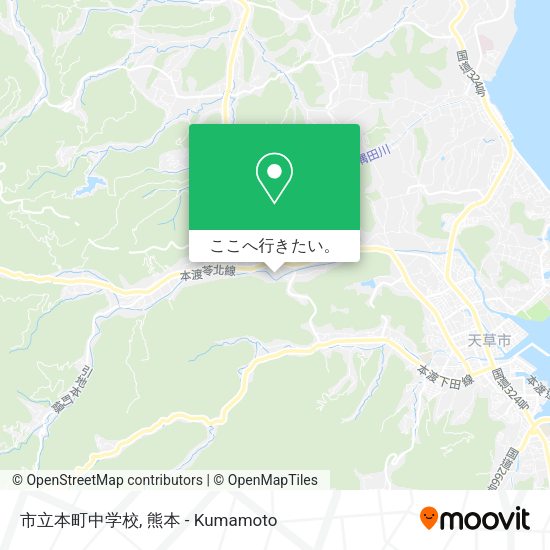 市立本町中学校地図