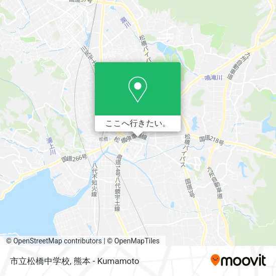 市立松橋中学校地図