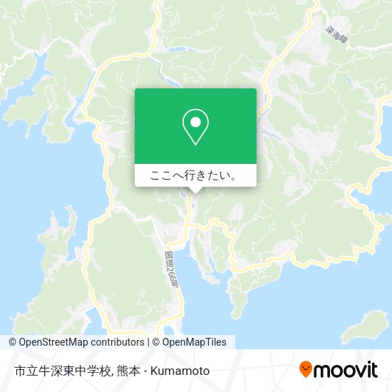 市立牛深東中学校地図