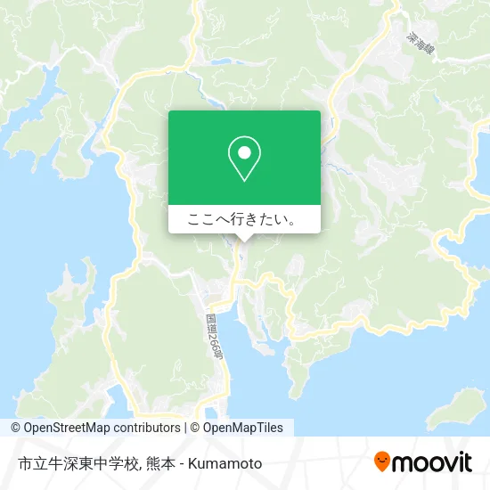 市立牛深東中学校地図