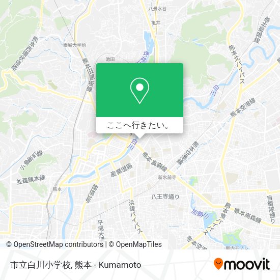 市立白川小学校地図