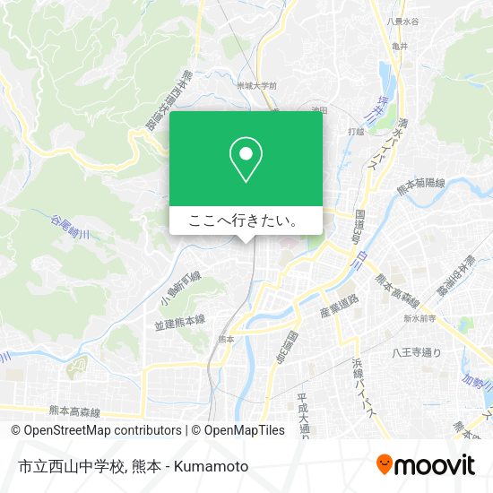 市立西山中学校地図
