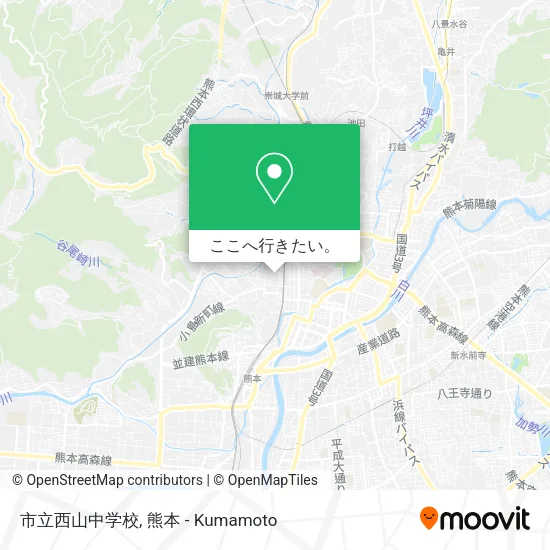 市立西山中学校地図