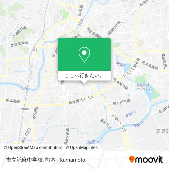 市立託麻中学校地図