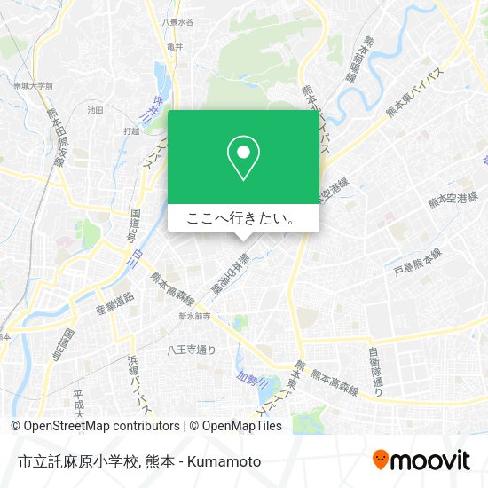 市立託麻原小学校地図