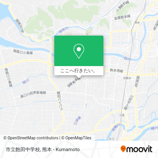 市立飽田中学校地図