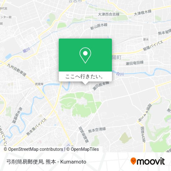 弓削簡易郵便局地図