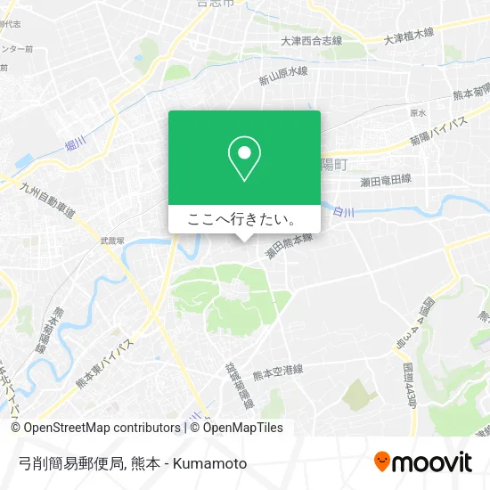 弓削簡易郵便局地図