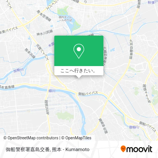 御船警察署嘉島交番地図