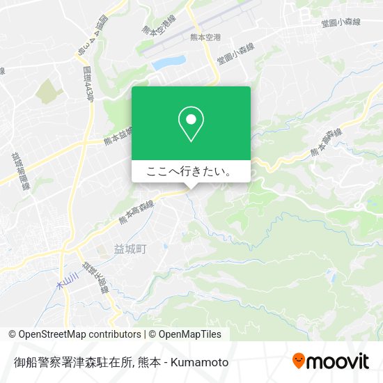 御船警察署津森駐在所地図