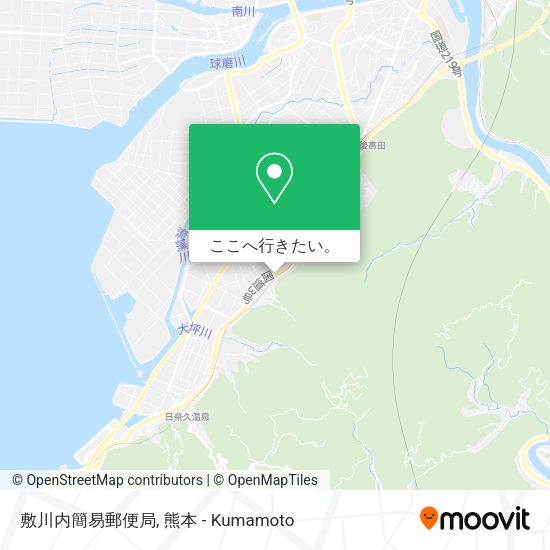敷川内簡易郵便局地図